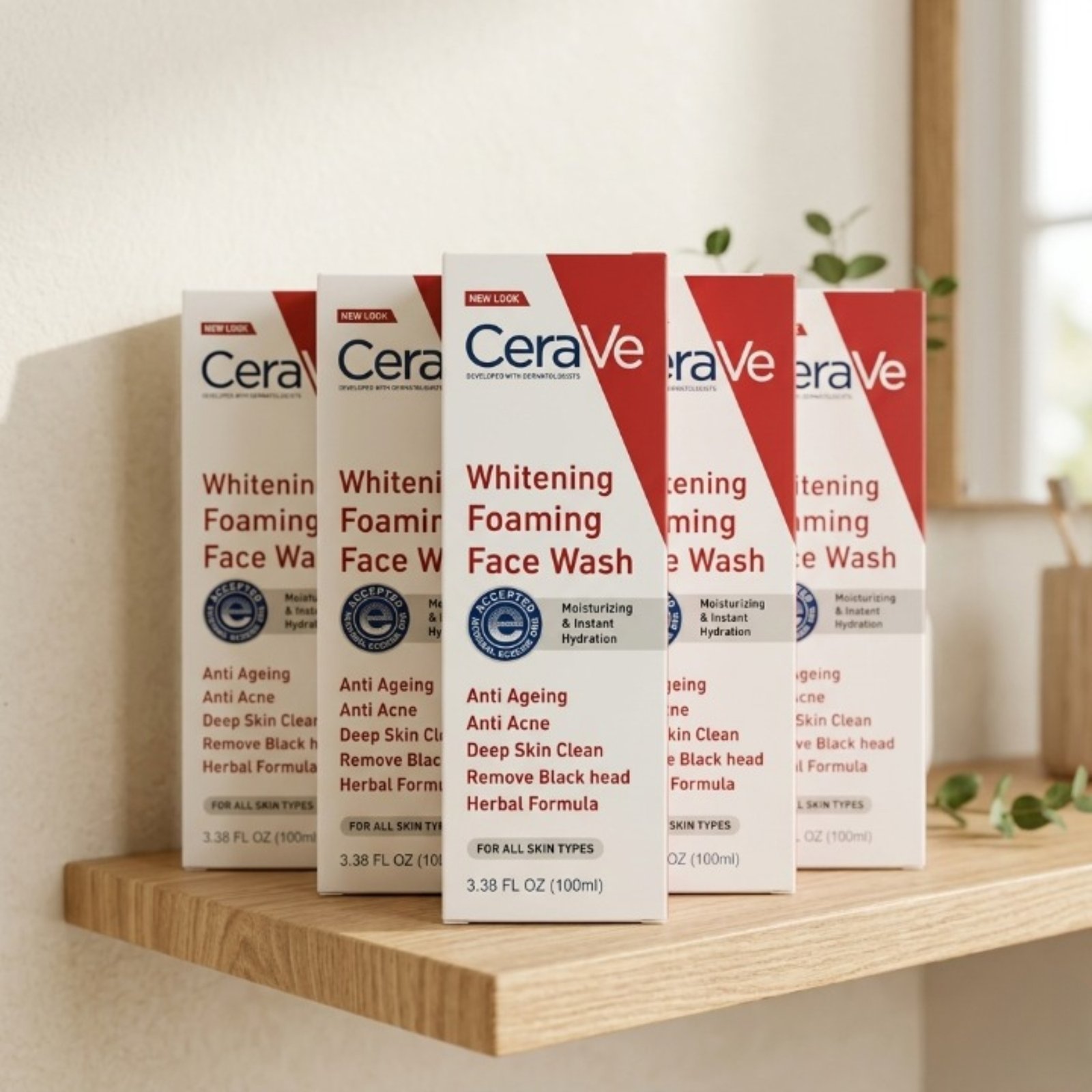 CeraVe Whitening Foaming Face Wash Herbal Formula 3.38 fl oz