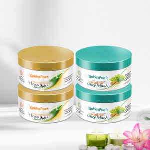 Pack of 4 ( 2 Skin Lightening Organic Clay Mask  & 2 Skin Lightening Massage Cream )