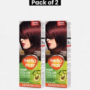 Pack of 2 Hello Hair – Hair Color Burgundy 4.6