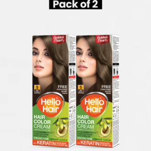 Pack of 2 Hello Hair – Hair Color Light Brown 5